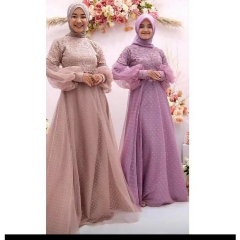 gamis pesta gaun wanita gaun muslimah gaun kondangan gaun lamaran gaun mewah