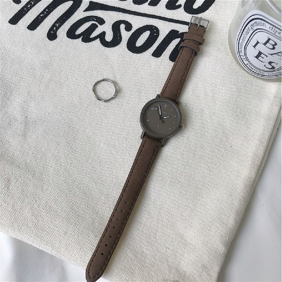 [BISA COD] Jam Tangan Quartz Strap PU Analog Casual Gaya Retro Untuk Wanita Watch Korean Fashion