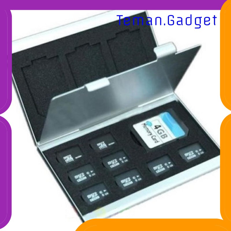 TG-FS115 Metal 18 in 1 Aluminium 16 Micro SD + 2 SD Card Storage Box - JJC
