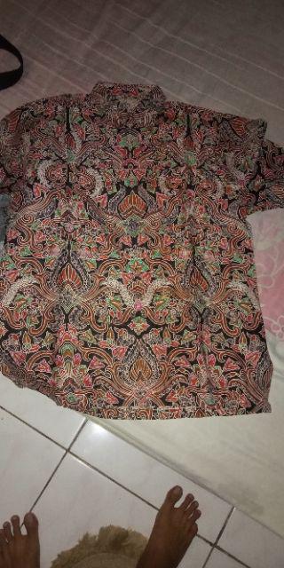 Batik Pria Lengan Panjang Batik Azmil Hrb026 Motif Keratonan Kode 002 Size M L Xl Xxl Reguler
