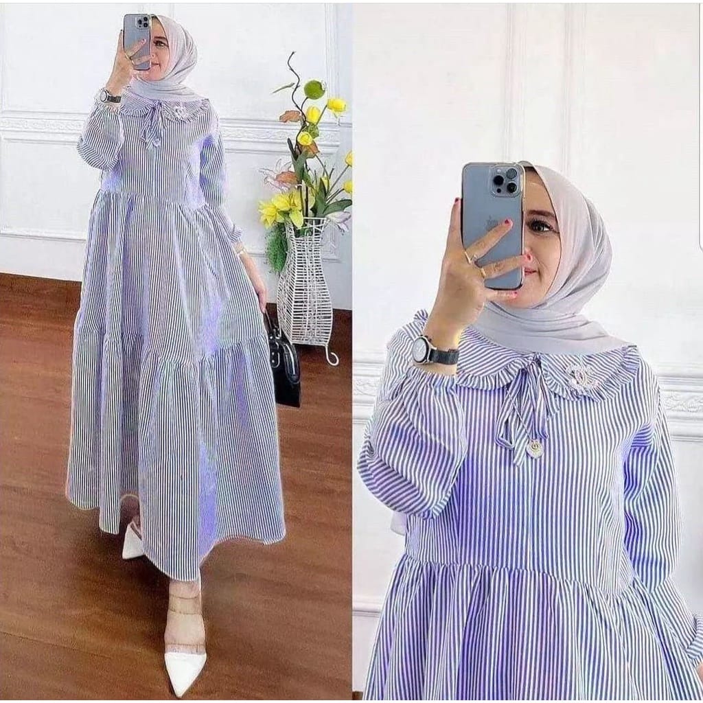 TYRA MIDI DRESS - dres murah / gamis murah / dres muslim / casual dres / dres cantik