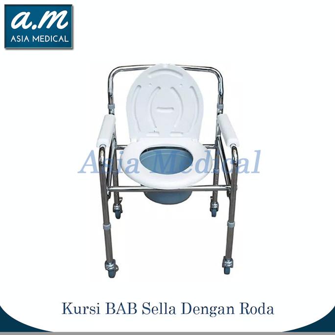 Kursi Roda Sella - Kursi BAB Sella KY696 Dengan Roda