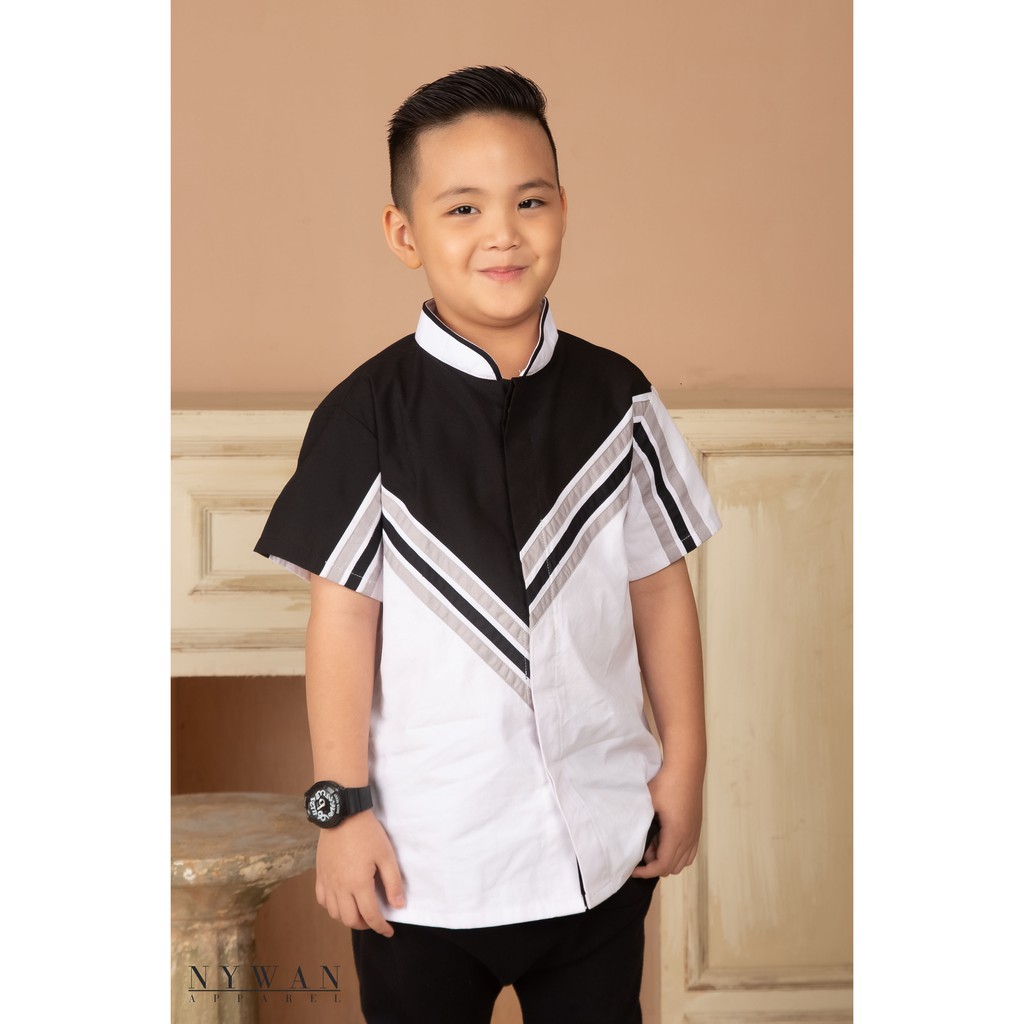 2011102 Nywan Apparel pakaian Baju muslim Kemeja Koko Anak umur 2,3,4,5,6,7,8,9,10,11,12,13 tahun ba