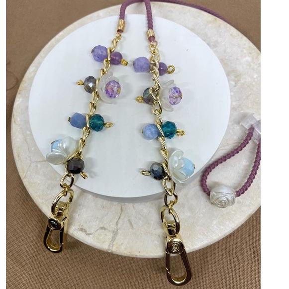 (PALING DICARI) VOL 02. STRAP MASKER 2 IN 1 Raya PREMIUM EDITION (BATU ALAM ASLI) strap masker hijab