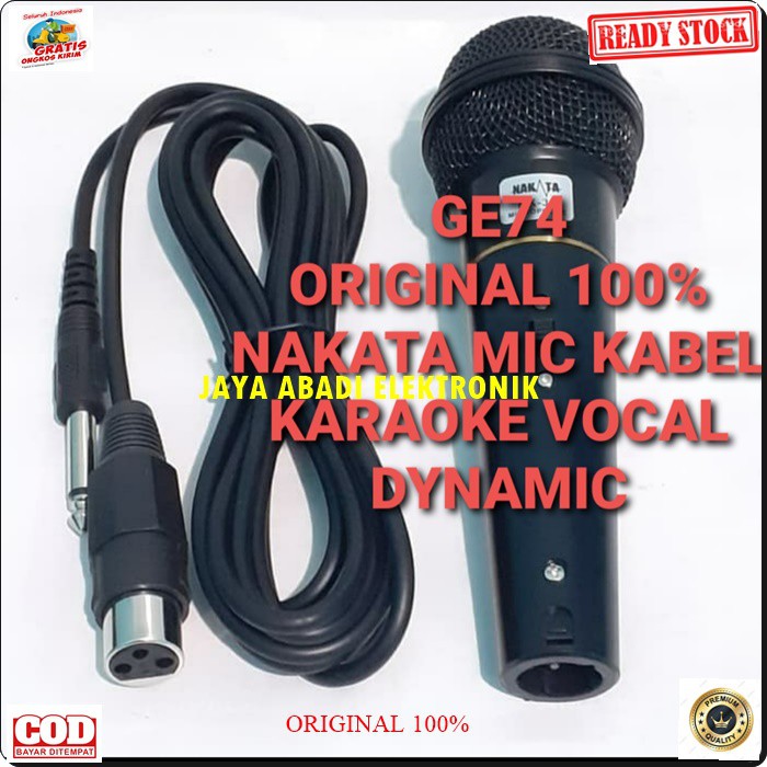 G74 Nakata Mic kabel Microphone MIK cable karaoke vocal vocal profesional pro audio sound system pengeras suara mikrophone dynamic   BISA KE SEGALA JENIS SOUND AUDIO  Bahan dari PVC  Langsung nyala. Gk pake baterai  suara mantap, yg paling penting tidak p