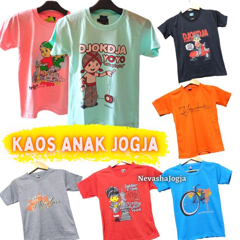 KAOS JOGJA ANAK 3-8 TAHUN LAKI PEREMPUAN || SOUVENIR OLEH OLEH JOGJA