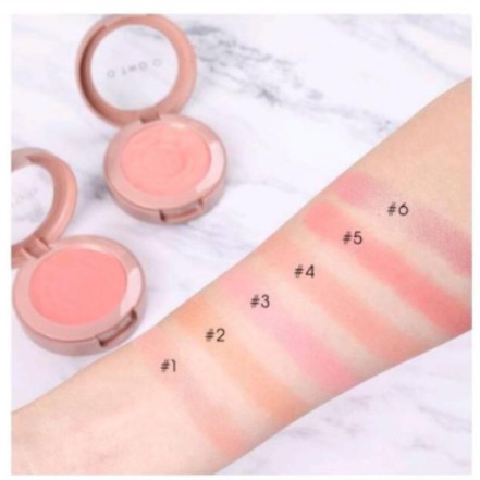 O.TWO.O Palet Blush On 6 Warna Natural Brush HK 9120