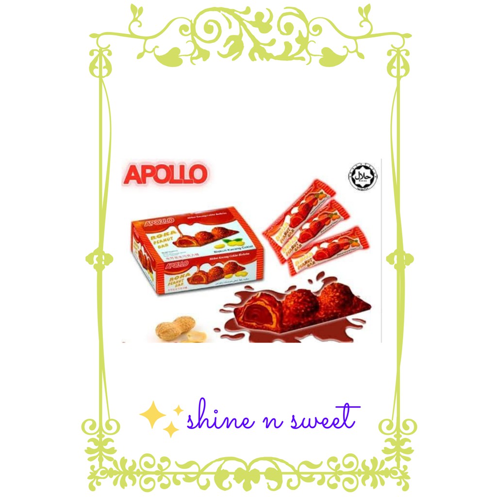 

Apollo Roka Peanut Bar / Wafer Kacang Dan Krim Cokelat /Biskuit Kacang