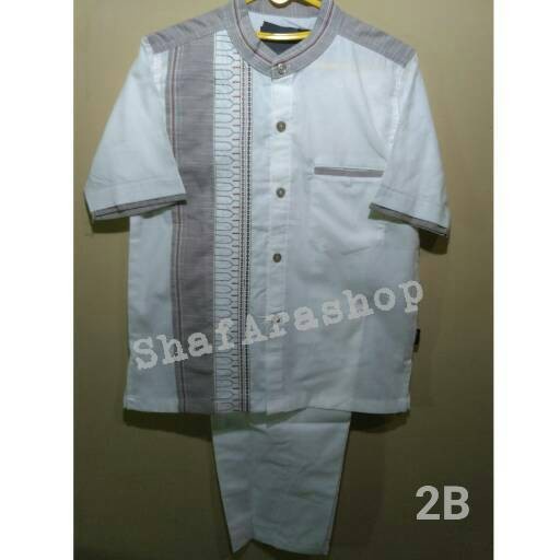 Baju Koko Anak Al Luthfi lengan pendek stelan celana