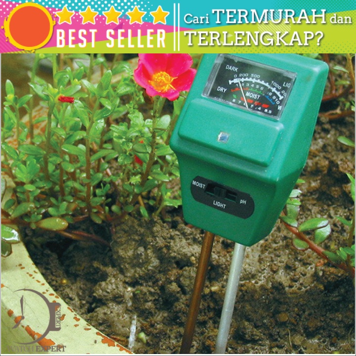 Bisa COD Alat Pengukur Kelembaban Tanah 3in1 Soil Moist PH Detector Analyzer