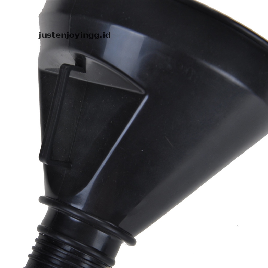 // justenjoyingg.id // Black Flexible Car Motorcycle Funnel Spout Mesh Screen Strainer Gasoline ~