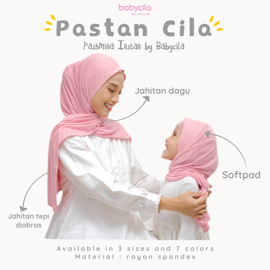 Babycila Pastan Cila Hijab Anak Spandek Rayon Premium