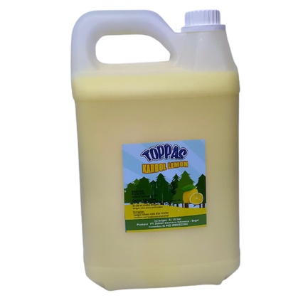 Karbol Lantai 5 Liter Toppas Izin Kemenkes RI (SEREH, PINUS, LEMON DAN KOPI) KIRIM LUAR KOTA