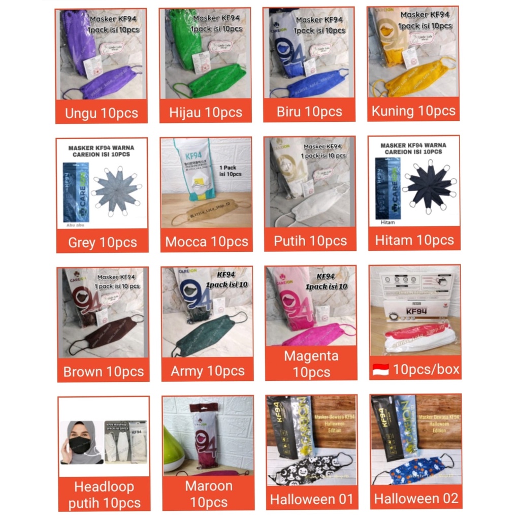 Masker warna pastel/kf94 warna warni/ masker kf 94 merah putih tujuh belasan / 17an olimpiade / maro
