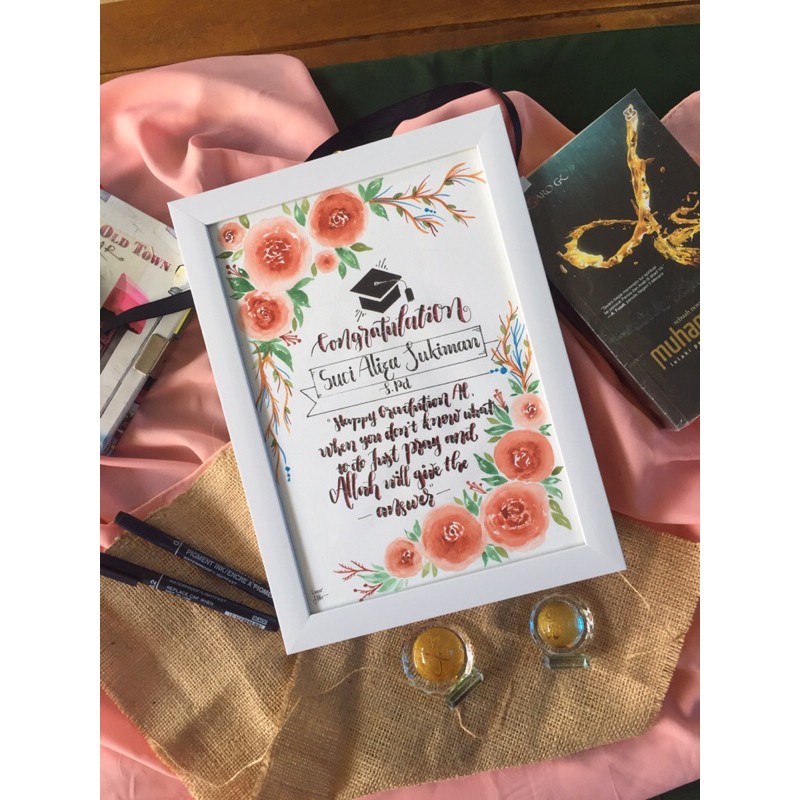 

Watercolour Kado Handmade Wisuda/Ulangtahun/Pernikahan
