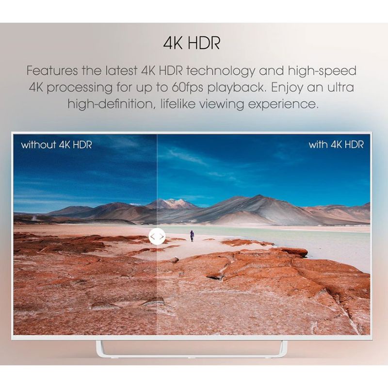 MECOOL Smart TV Box STB Android 10 4K HDR 4/32GB - KM 6 Deluxe Edition - Brown/White