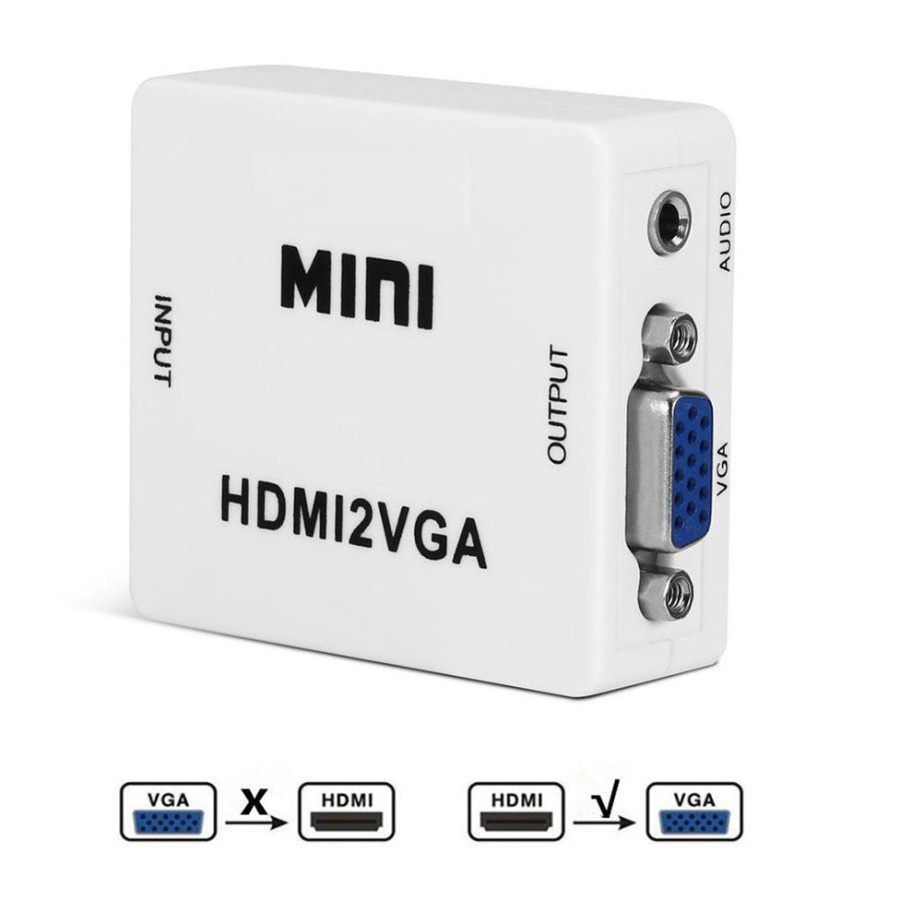 Mini HDMI2VGA Converter HDMI To VGA 1080P Female Konverter Video PS