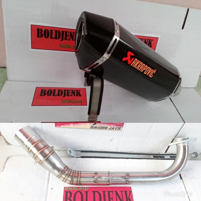 Knalpot racing Akrapovic NMAX / Vario / Beat / Mio dll murah