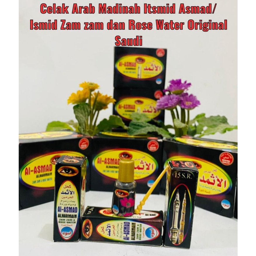 Celak Arab Madinah Itsmid Asmad Hitam/ Ismid Zam zam dan Rose Water Original arab