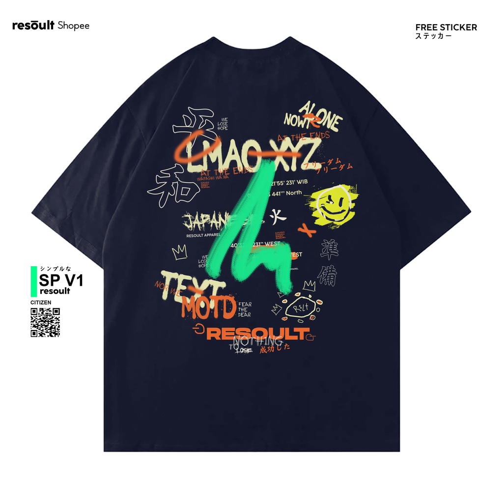 Kaos Biru Tua Resoult.co - EPS 30 Freedom - Tshirt / Tees Navy Blue