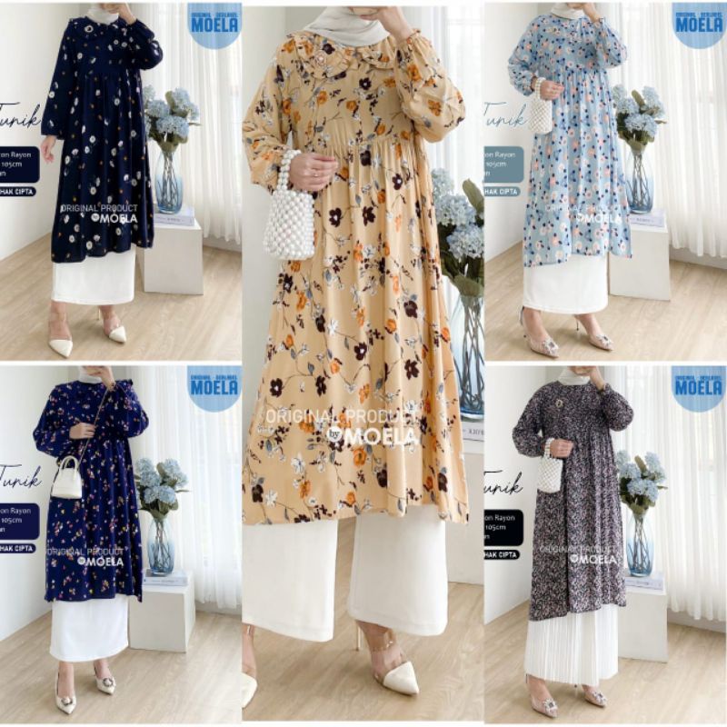Tunik Motif Allmodel Rayon Viscose Ori Moela