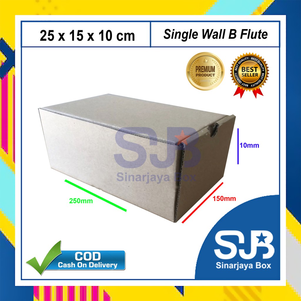 

Kardus Polos / Karton Box / Corrugated Box Uk. 25x15x10 cm