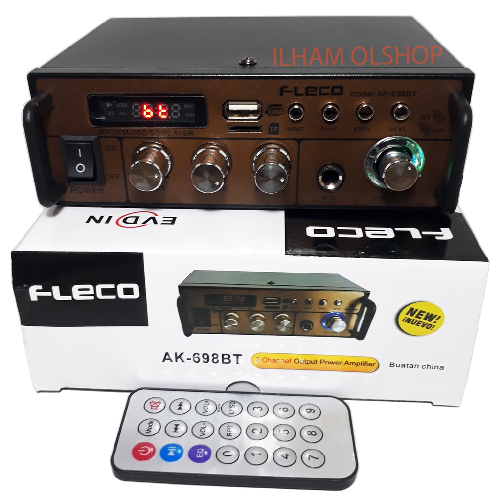 Fleco Amplifier Bluetooth Mini AK-698BT Stereo Karaoke