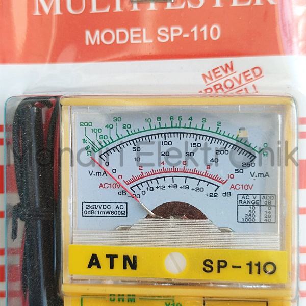Multitester Multimeter Avo Meter Tester Analog SP-110 ATN Kecil - Multi Tester Kecil Mini ATN SP110