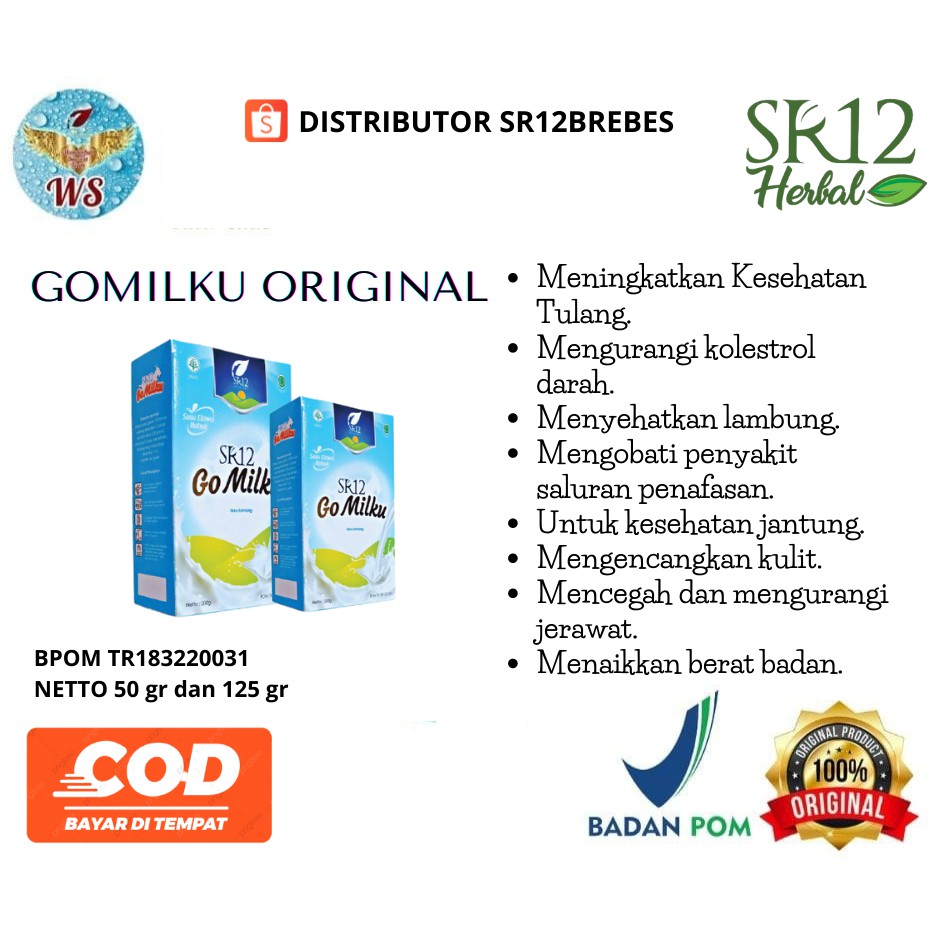 

GO MILKU ORIGINAL SR12 / SUSU KAMBING ETAWA BISA MENAIKKAN BERAT BADAN, MENJAGA DAYA TAHAN TUBUH, MELANCARKAN ASI, MEMBANTU MENGATASI PENYAKIT KOLESTEROL, DIABETES, ASAM LAMBUNG DLL / KANDUNGAN LAIN TERDAPAT IKAN GABUS, DAUN KELOR, MADU, DAN SUSU