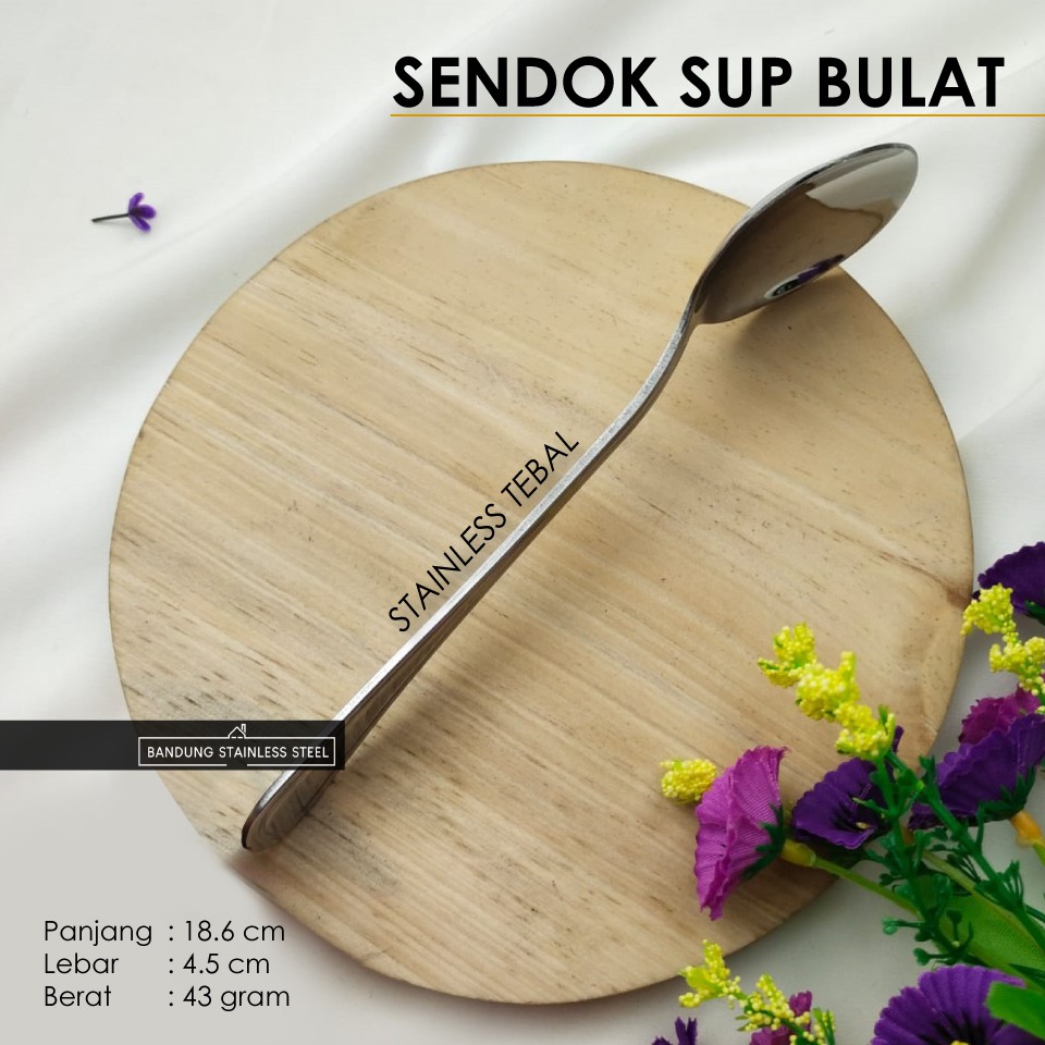 Sendok sup bulat sendok sayur tebal soup spoon hotel