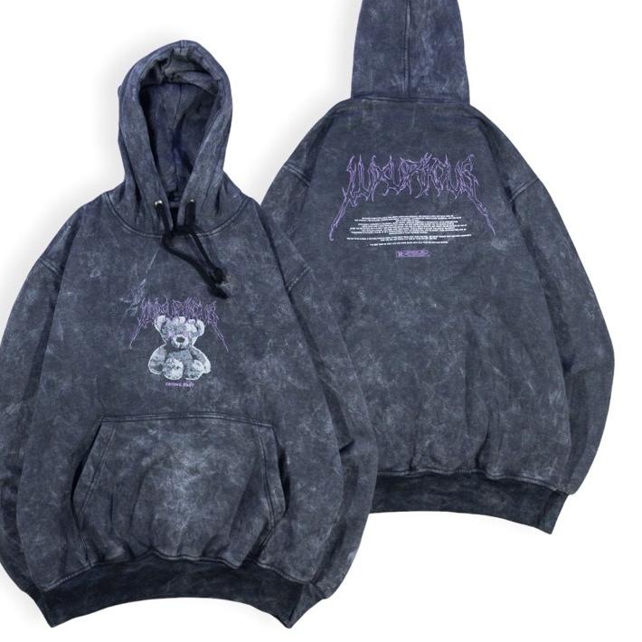 ❣️ JAKET HOODIE GRAPHIC WASHED LUXURIOUS "CRYING BABY" [HDW 747]