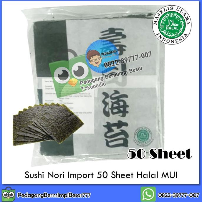 

Sushi Nori Import Halal Mui 50 Sheet | Rumput Laut Sushi | Nori Sushi