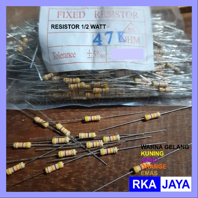 Resistor 1/2 Watt 0.5 Watt 47K Ohm