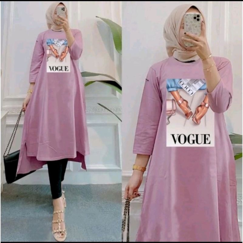 Vogue Midi dress kekinian/Midi dress import terbaru/Midi dress muslim terbaru/Midi dress kekinian te