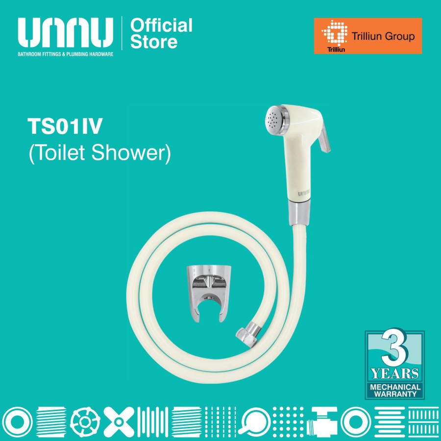 UNNU Toilet Shower - TS01IV Ivory