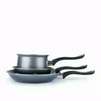 KUKINA Set Alat Masak Milkpan / Panci Masak 14cm + Frypan / Wajan Penggorengan 18 + 23 cm murah