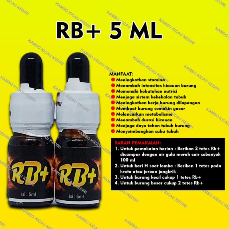 RB+ + RB+ PENUH + RB+ 5ML , DOPING BURUNG + DOPING PLECI + DOPING MURAI BATU + METABOLISME RB+  + VI