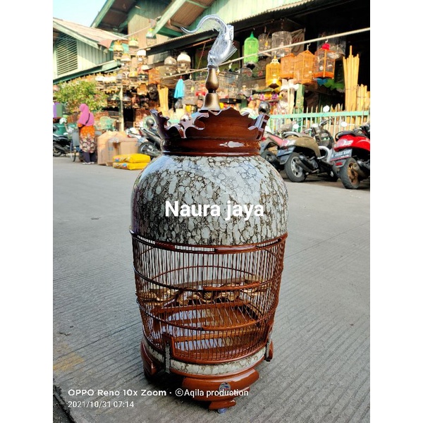 KANDANG SANGKAR PERKUTUT JATI MARMER PUTIH JATI JAYA