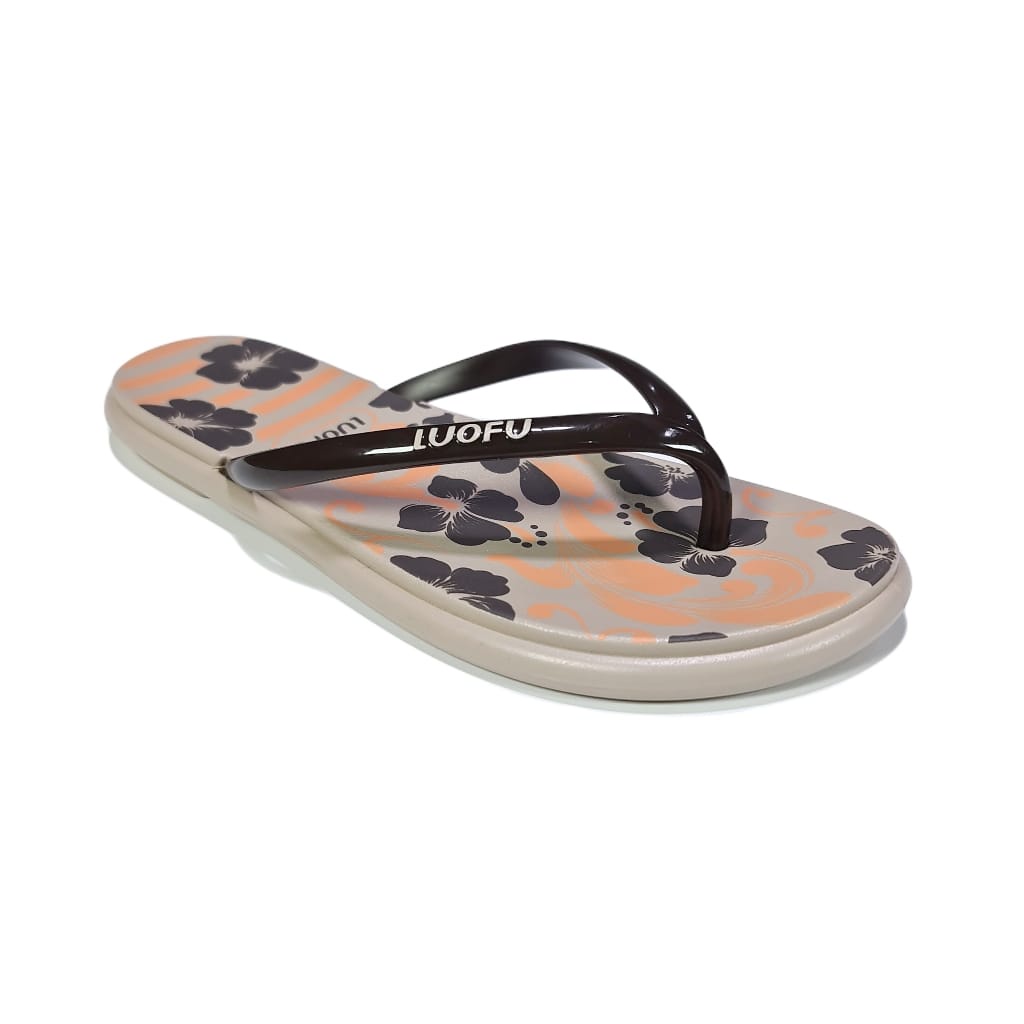 jelly sandal jepit wanita luofu sendal cewek karet import F2315E18BB