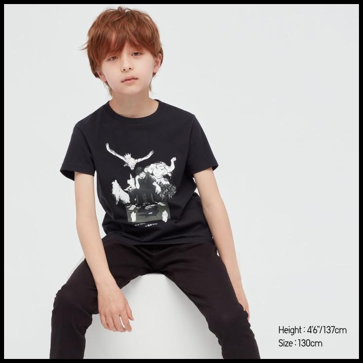 Uniqlo Kids Ut Manga Jujutsu Kaisen Jjk Kaos Anak Lengan Pendek Black