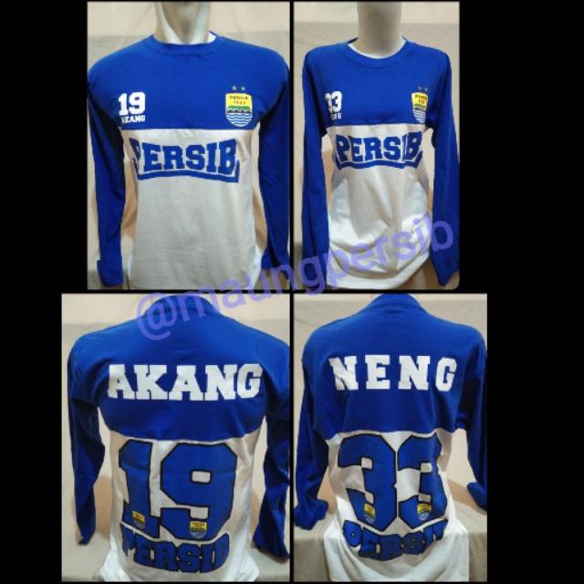 Baju couple persib lengan panjang/couple Persib akang eneng