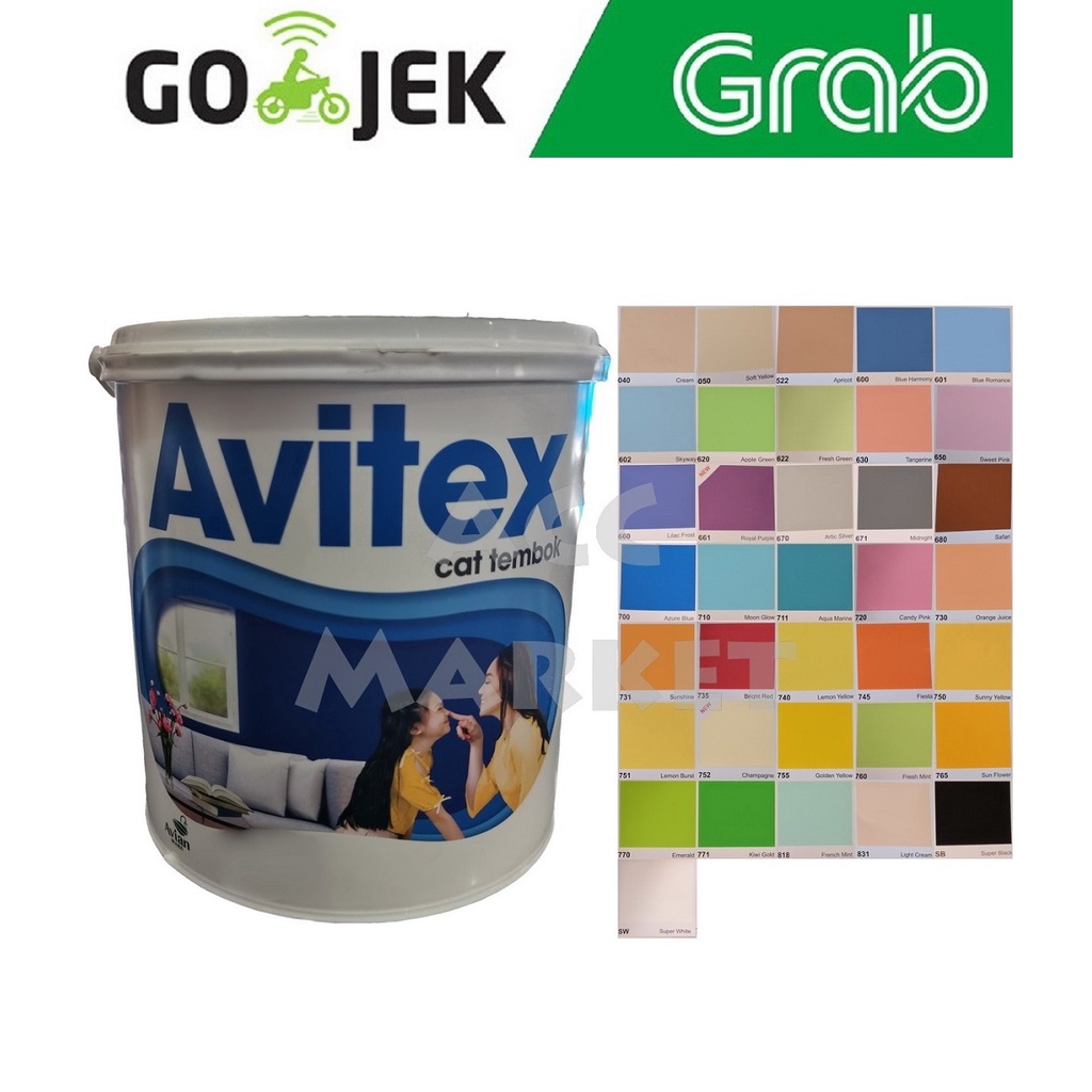 GOJEK Cat Avitex Avian 5 kg Dinding Tembok Rumah Interior