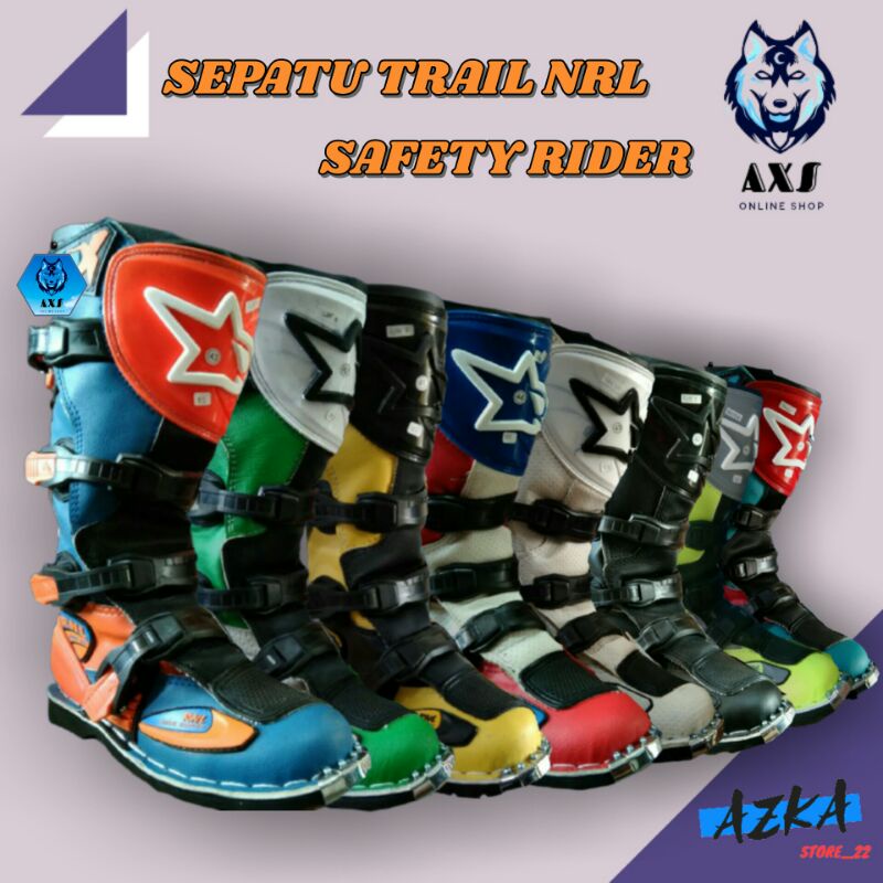 SEPATU TRAIL DRAG MOTOCROSS ROAD RACE RNL GESPER 4 STRAP