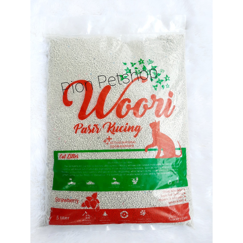 PASIR WOORI BENTONITE CAT LITTER/PASIR GUMPAL WANGI 10 LITER