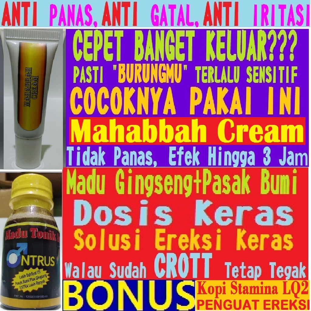 Mahabbah Cream Original Asli Mahabah Crem Obat Kuat Oles Pria Tahan Lama