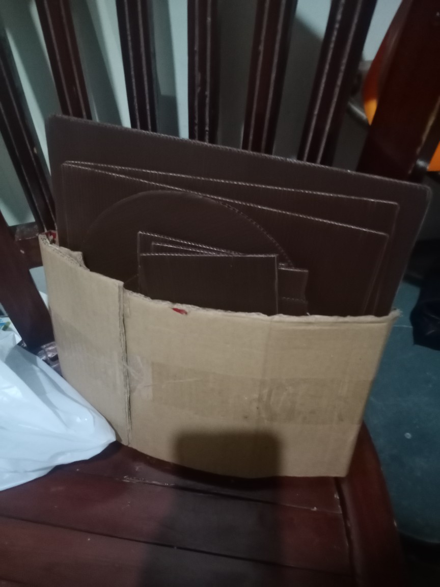 Alas Kue Persegi 22 X 10 Cm Coklat Tebal 3mm Tatakan Loyang Cake Box Plastik Corrugated Impraboard