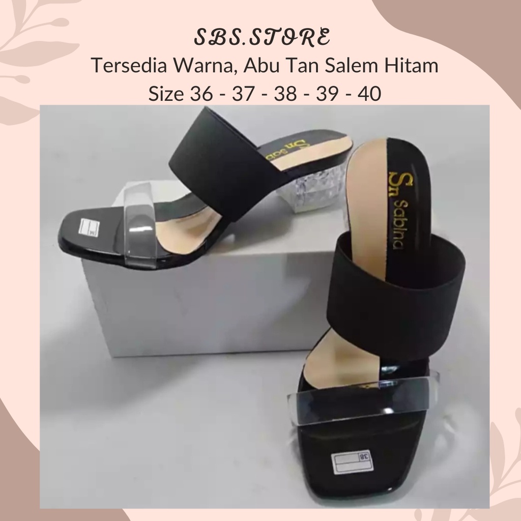 SANDAL WANITA JELLY HAK KACA TERBARU MEWAH HEELS WEDGES PESTA