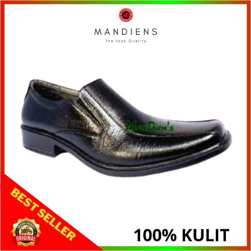 MANDIENS 112KY Sepatu formal pria kulit asli original terbaru 2022 keren casual dan formal hitam non import no impor Bertali ori  - COD BAYAR DI TEMPAT