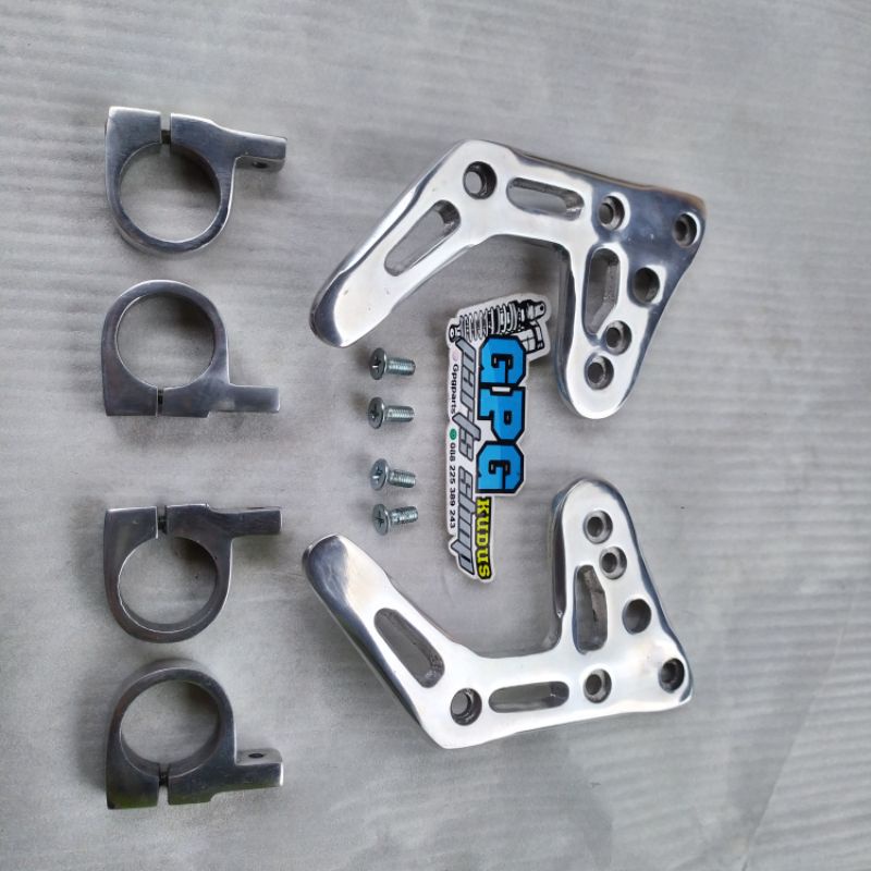 Breket Bracket Bricket Lampu CNC Copy Bpro-Dudukan Lampu Bpro Set Tulangan RX King-1