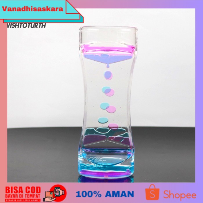 (BISA COD) Zeen Kekinian Wish Mainan Jam Pasir Cairan Minyak Untuk Dekorasi Meja